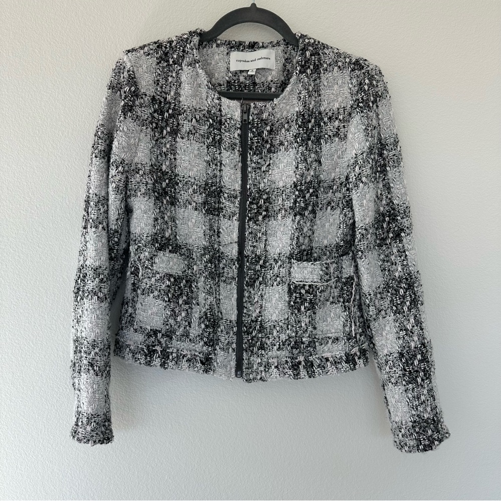 Black and white tweed jacket